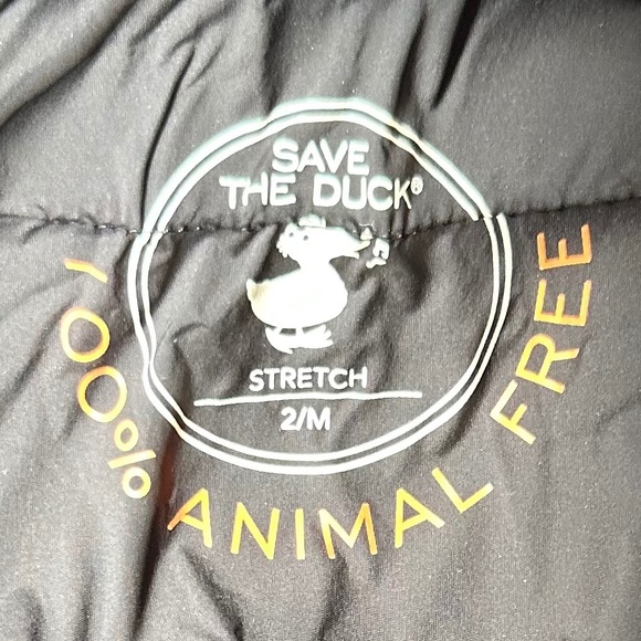 Brand New Women's Save The Duck Lila Designer Coat, Black, Slim Fit, Padded - Picture 7 of 8